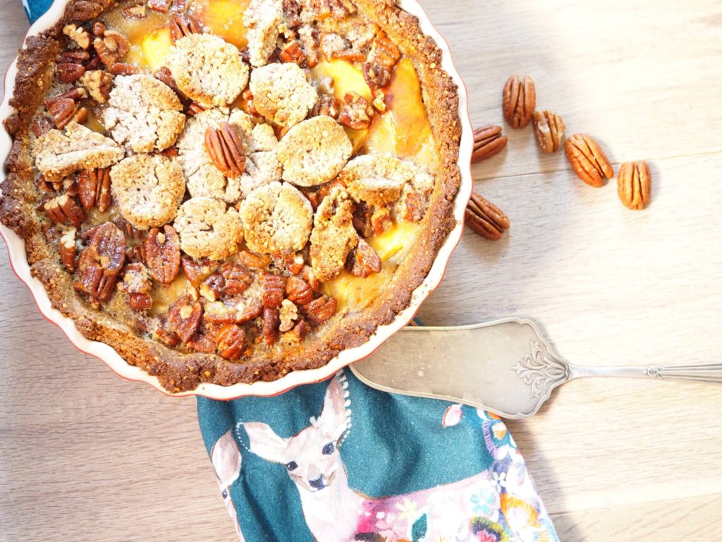 #ichbacksmir September – glutenfreier Pecan Pie mit Pfirsichen77462