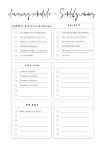 Frühjahrsputz Schlafzimmer mit kostenloser Checkliste